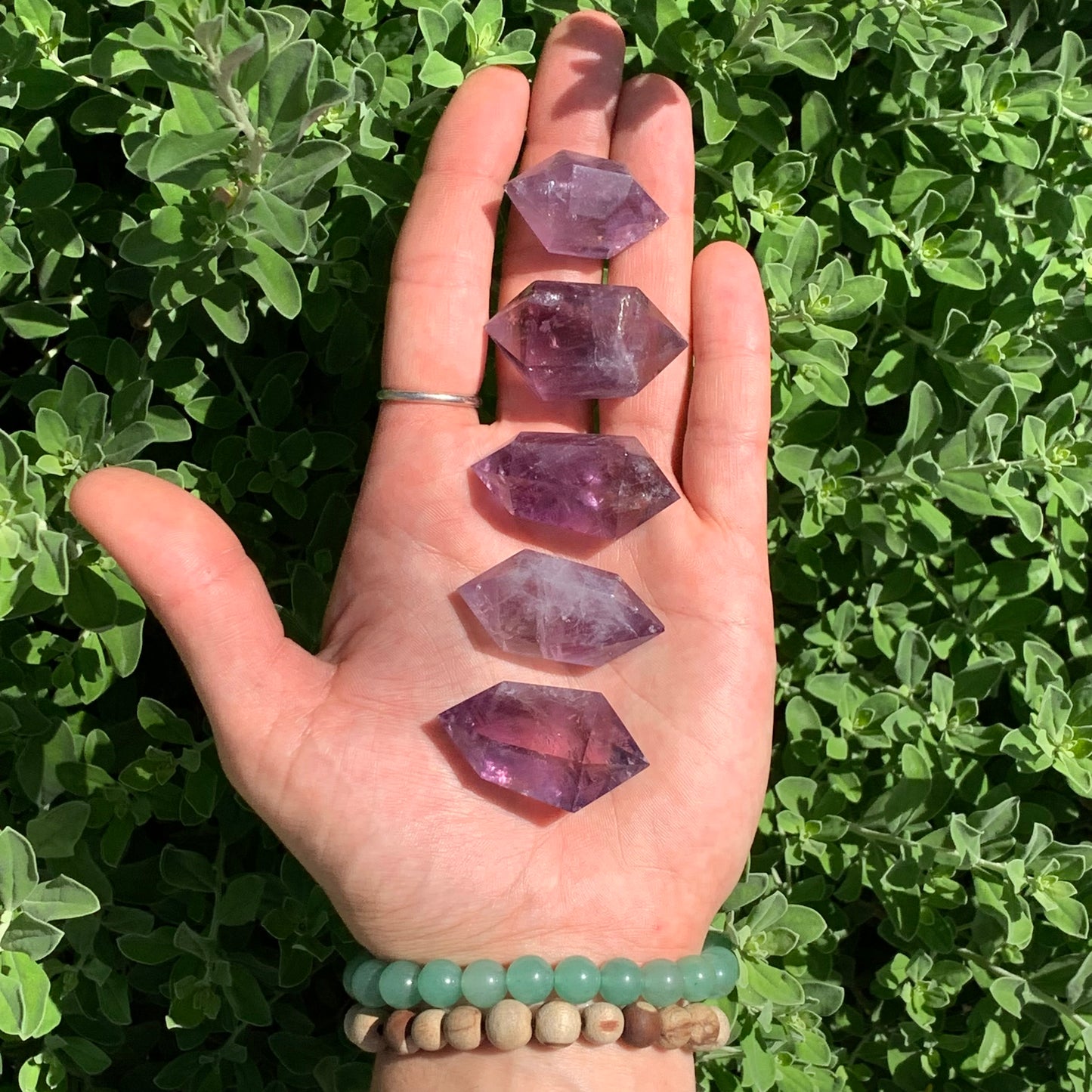 Natural Double Pointed Amethyst - 1 to 1.5 inches