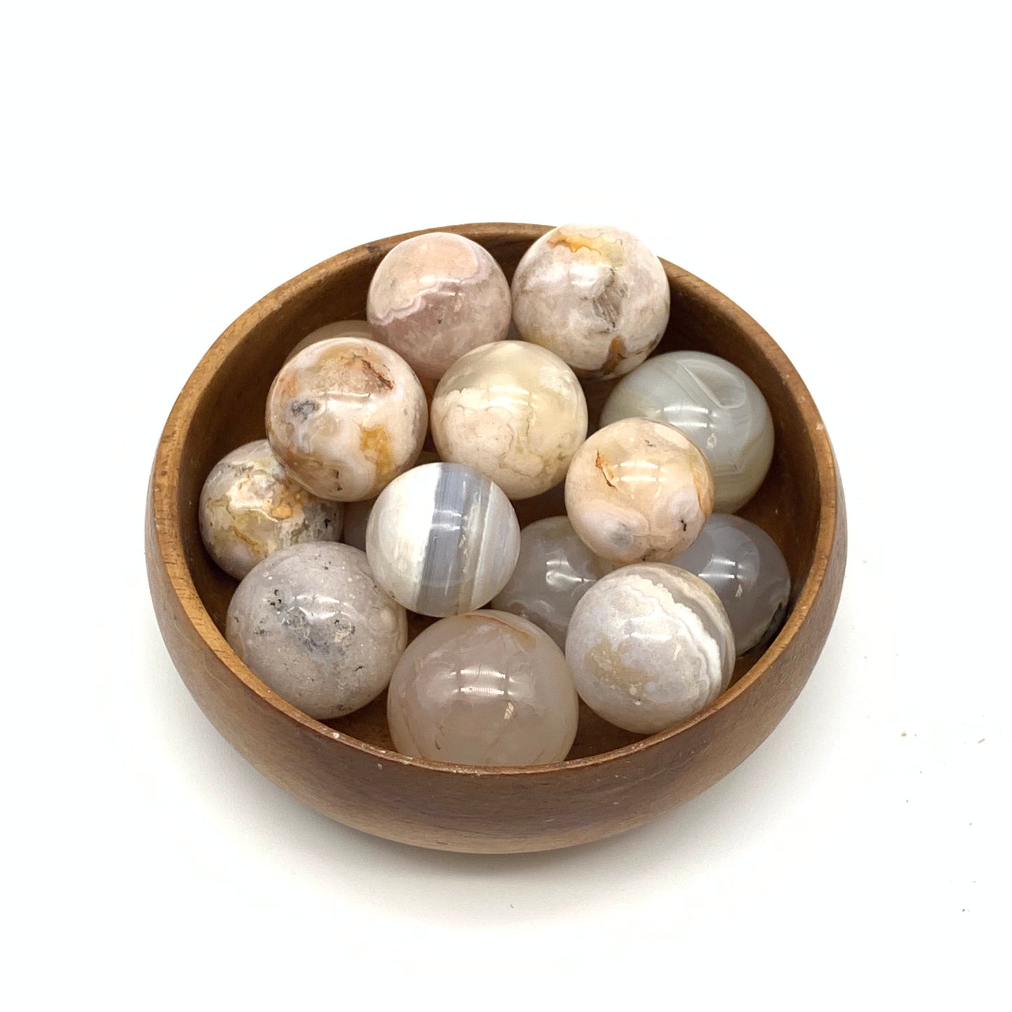 Flower Blossom Agate Jasper Spheres - Available in 2 Sizes