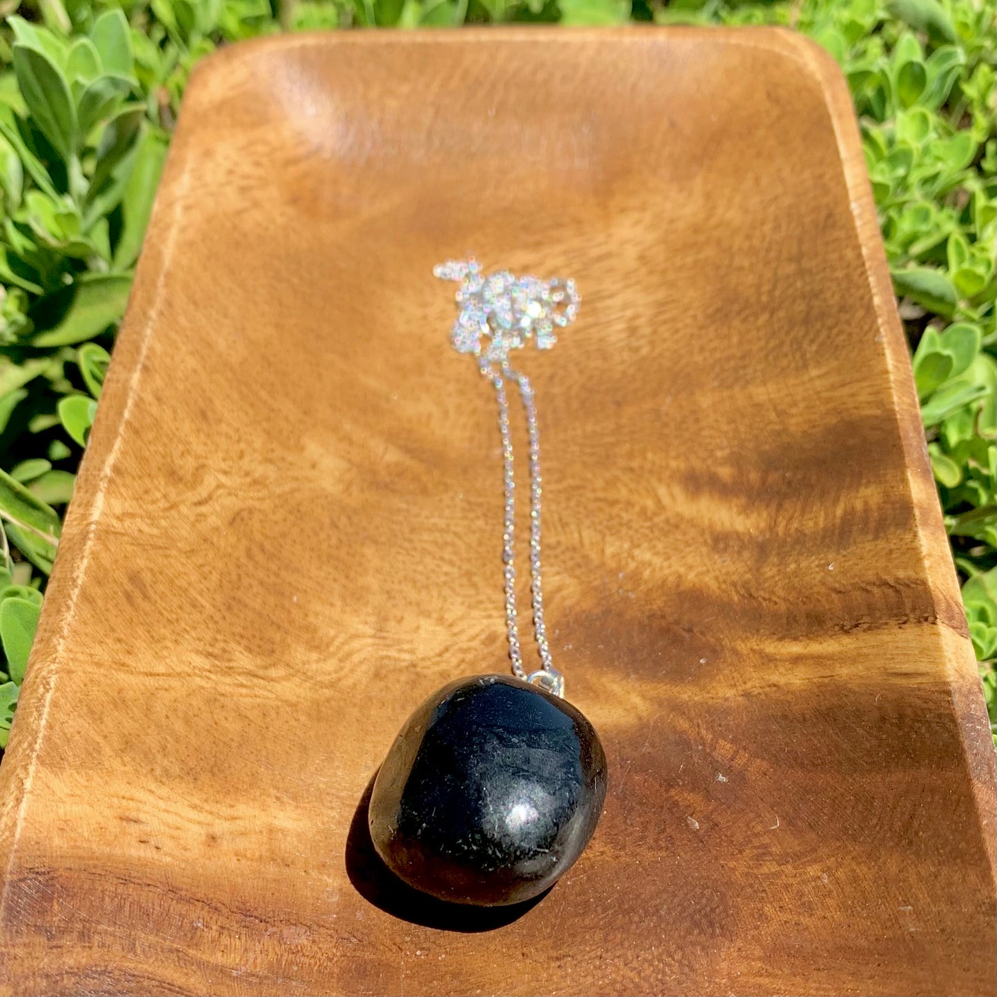 Grade A+ Shungite Pendant with Chain - EMF Protection