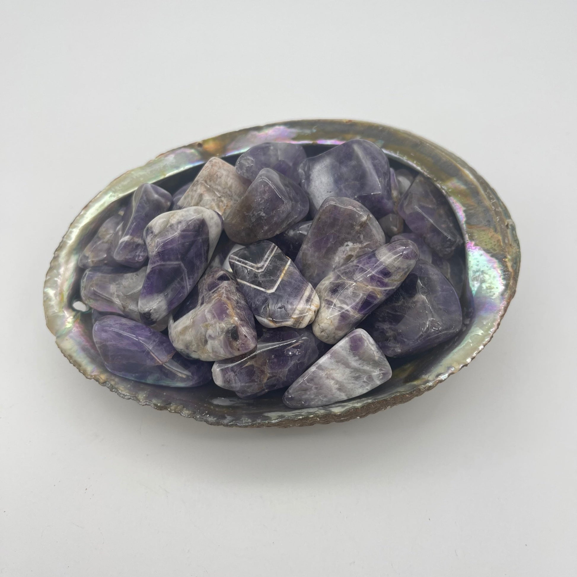 Dragon Tooth Chevron Amethyst Tumbled Stones Stones Crystal Shop