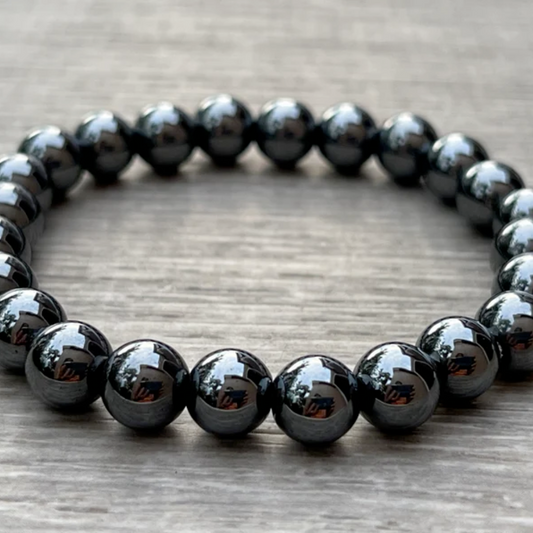 Grade A++ Hematite Crystal Bead Bracelet 8mm Stones Crystal Shop