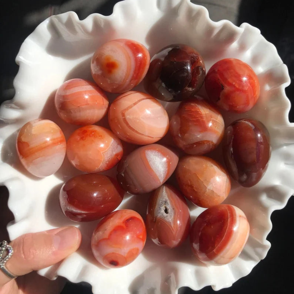 Hand Polished Carnelian Egg Crystal Stones Crystal Shop