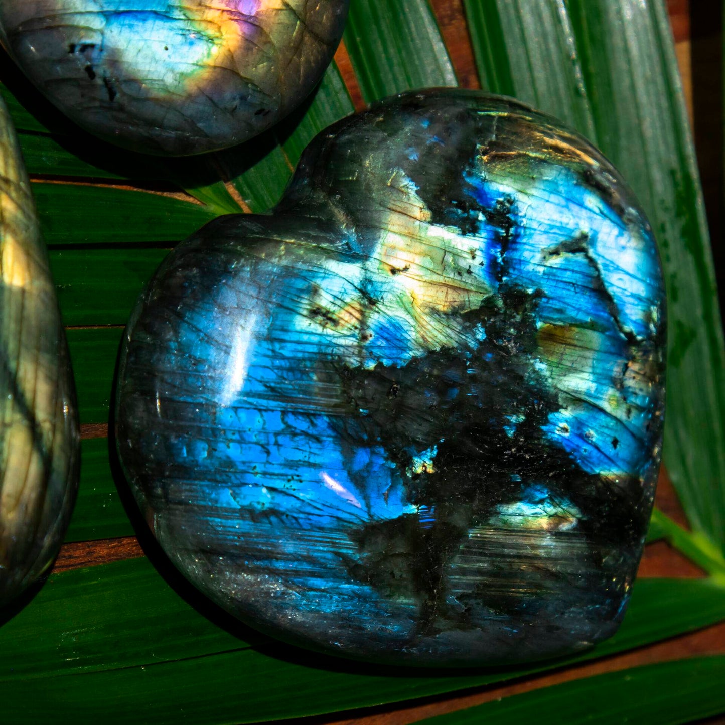 Large Labradorite Heart Stones Crystal Shop