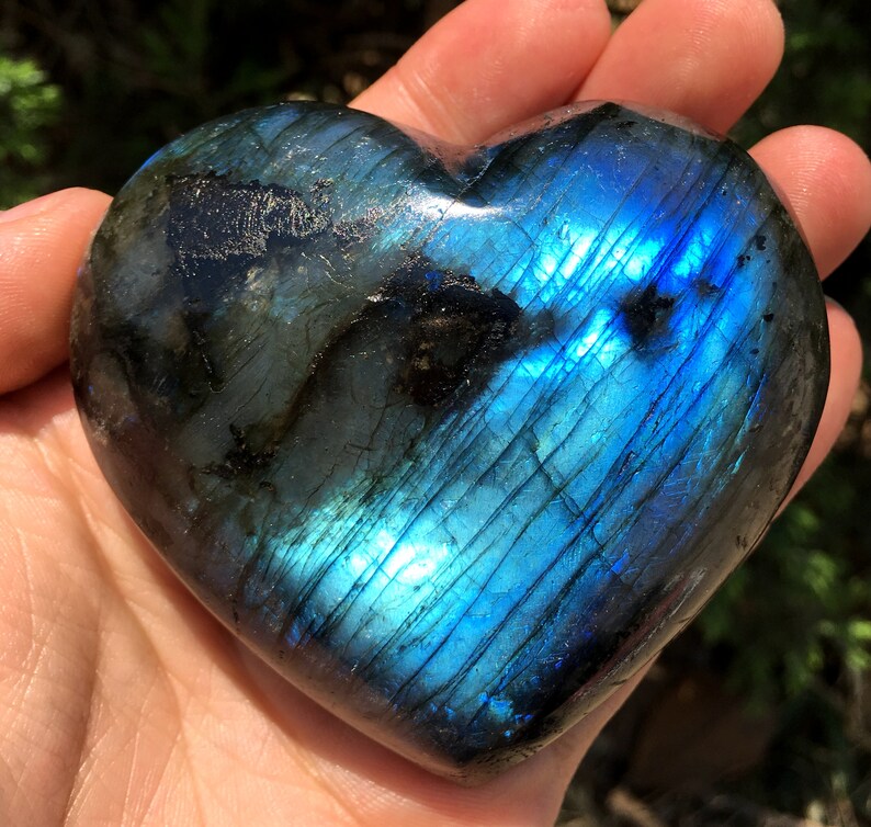 Large Labradorite Heart Stones Crystal Shop