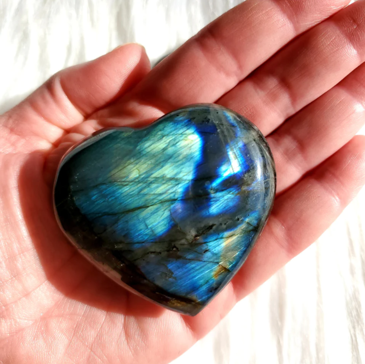 Large Labradorite Heart Stones Crystal Shop