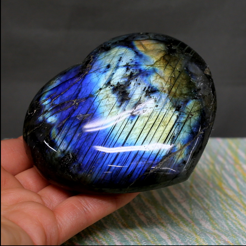 Large Labradorite Heart Stones Crystal Shop