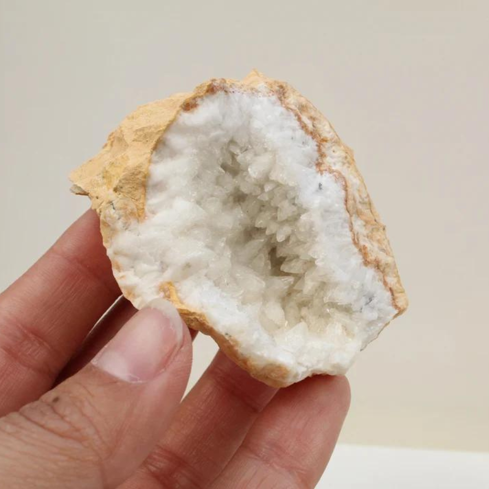 Moroccan Quartz Geode, White Quartz Geode Stones Crystal Shop