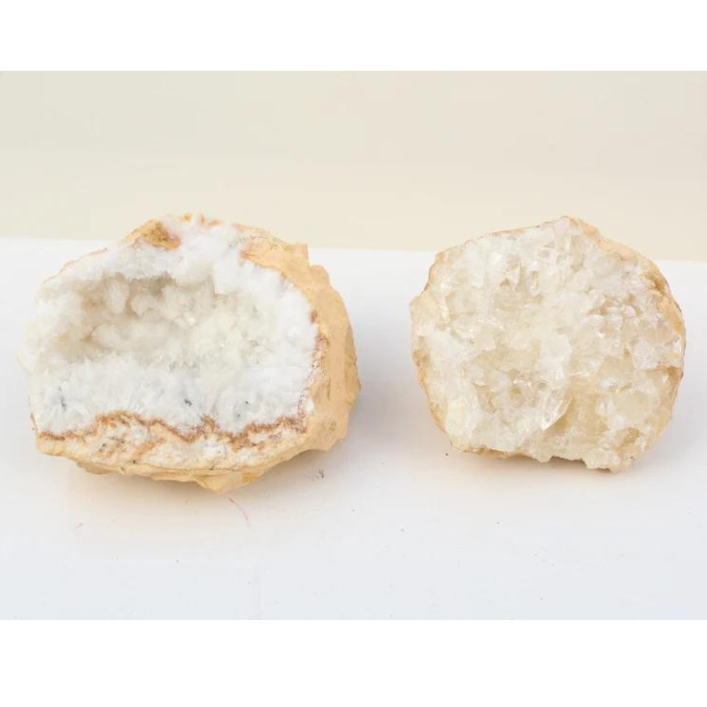 Moroccan Quartz Geode, White Quartz Geode Stones Crystal Shop