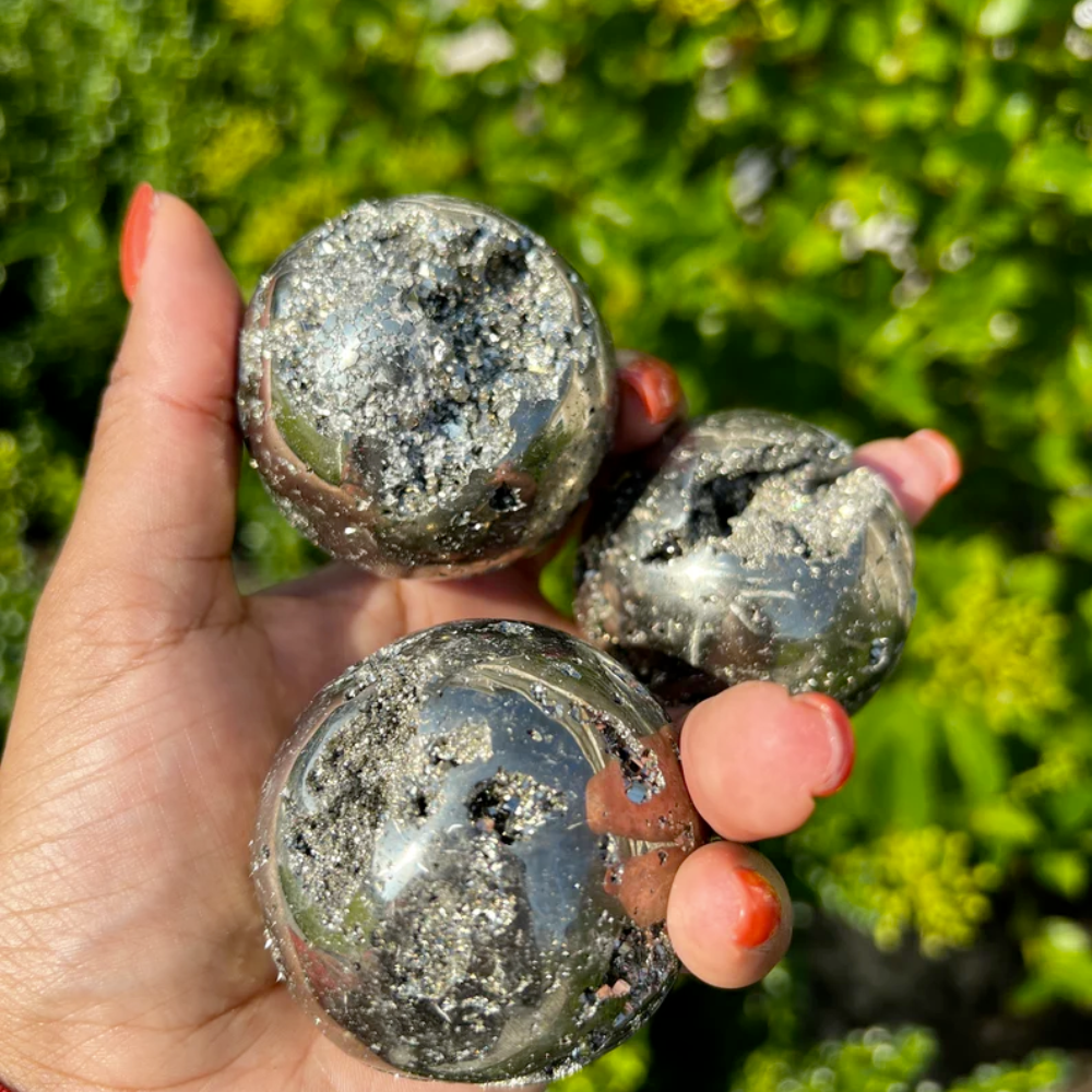 Pyrite Sphere Stones Crystal Shop