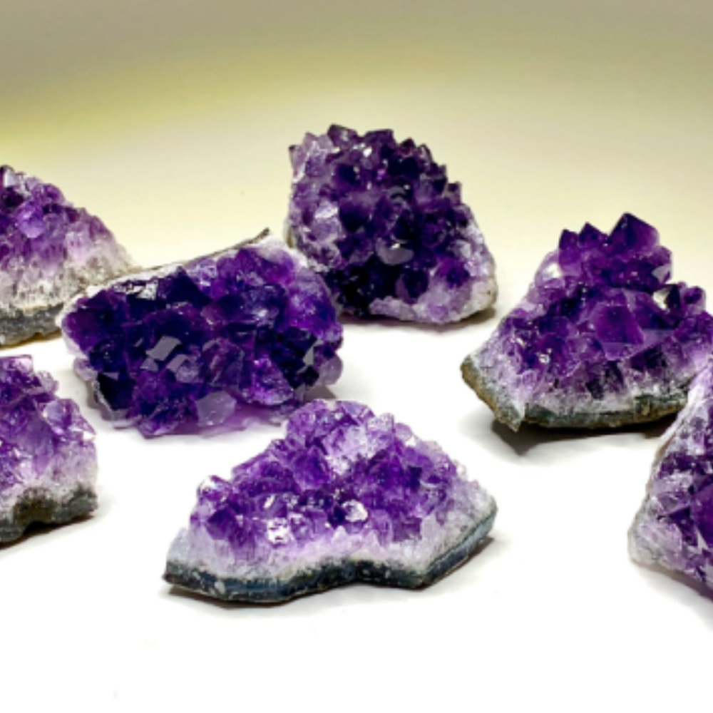 Raw Amethyst Crystal Clusters - Deep Purple Amethyst - Genuine Rough Uruguayan Geode Stones Crystal Shop