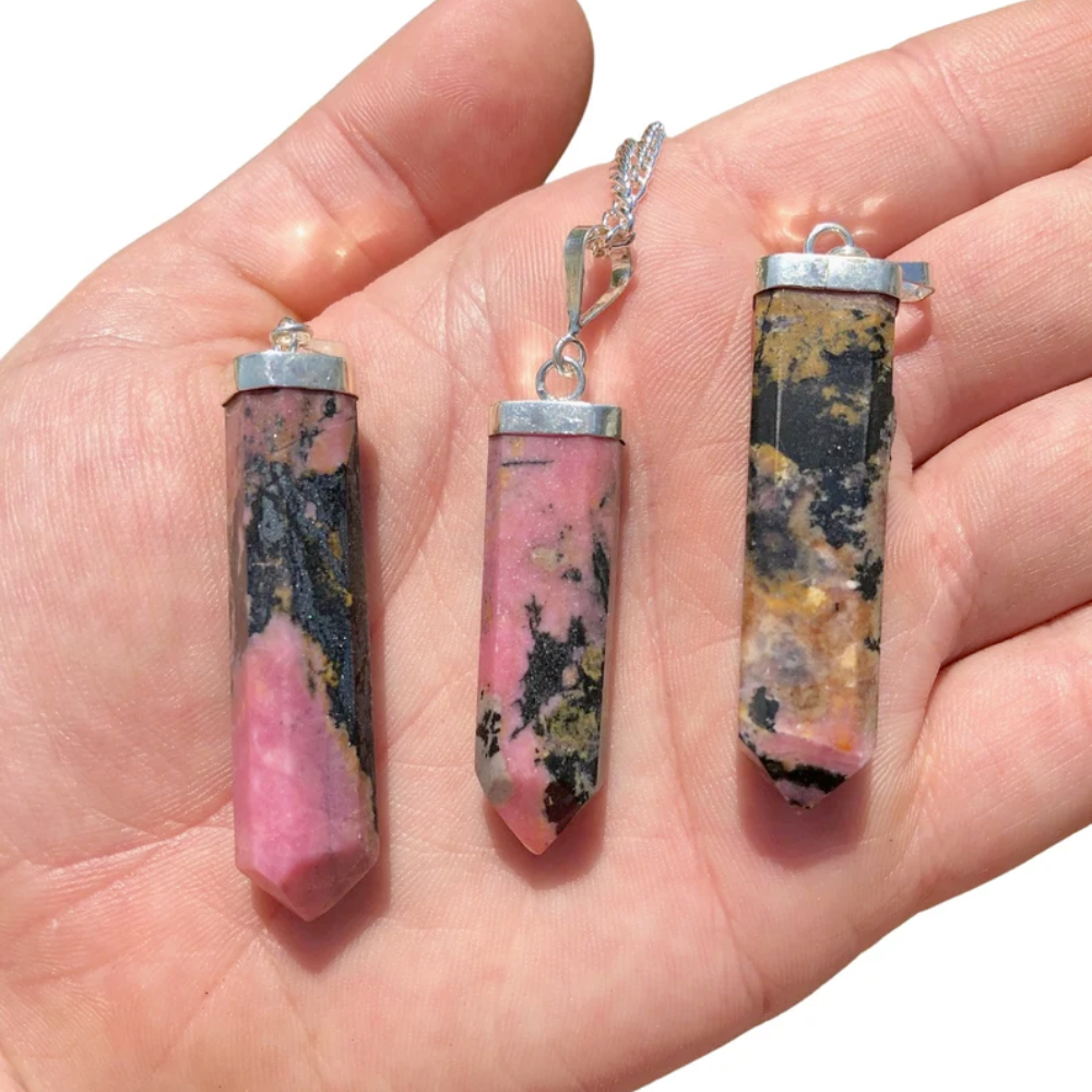 Rhodonite Necklace CHECK ( I have to change photos because different LK) Stones Crystal Shop