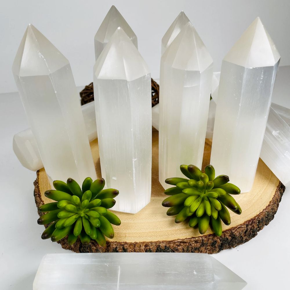 Selenite Tower Point Stones Crystal Shop