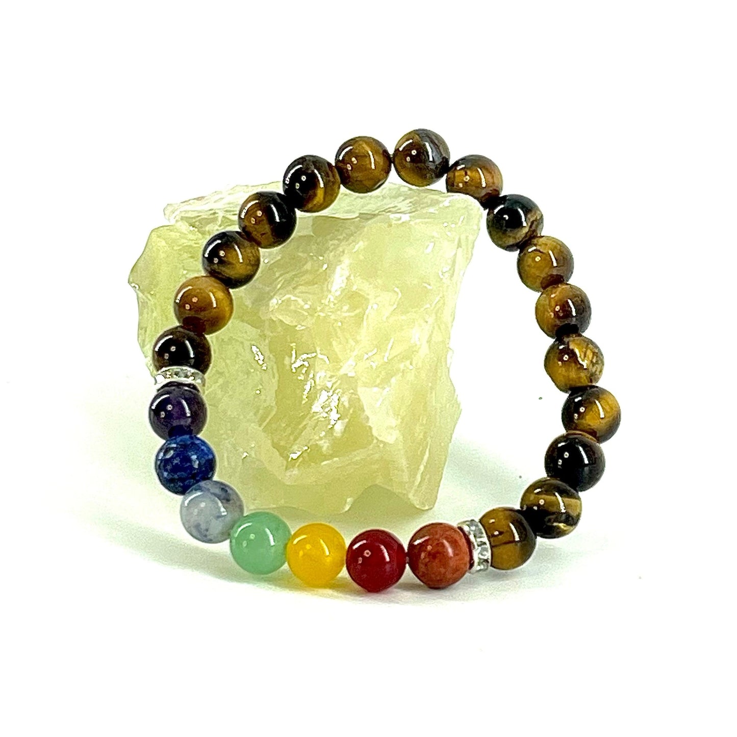 Tiger Eye with Chakra Bracelet (Bandar check new product our picture will add more) Stones Crystal Shop