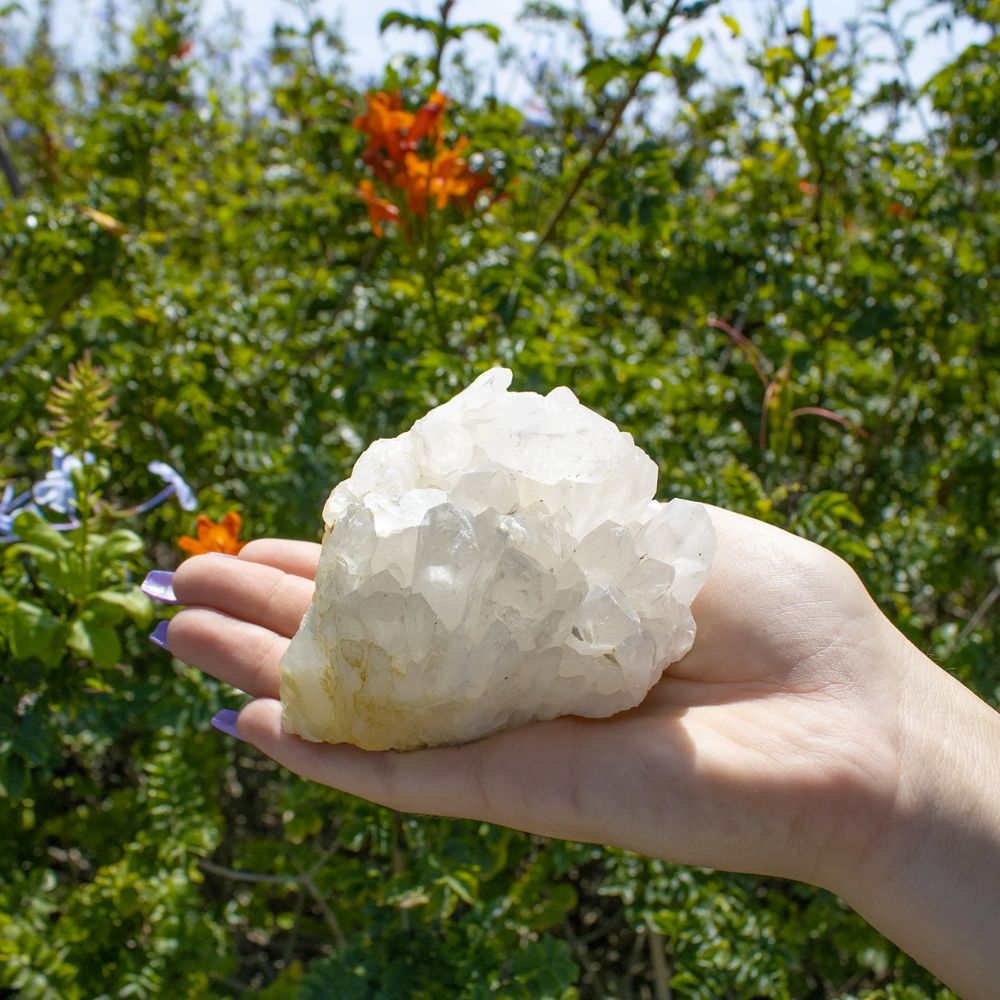 White Quartz Cluster CHECK Stones Crystal Shop