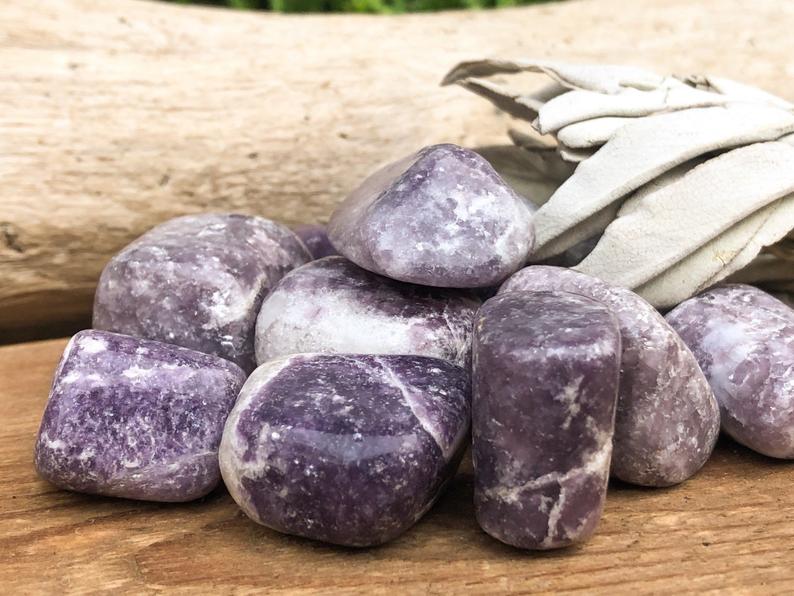 Natural Brazilian Lepidolite - 1" Tumbled Stones