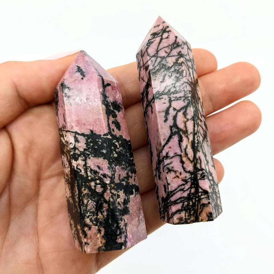 Rhodonite Towers - Magic Point Wand 3.5"