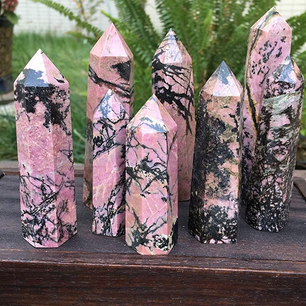 Rhodonite Towers - Magic Point Wand 3.5"