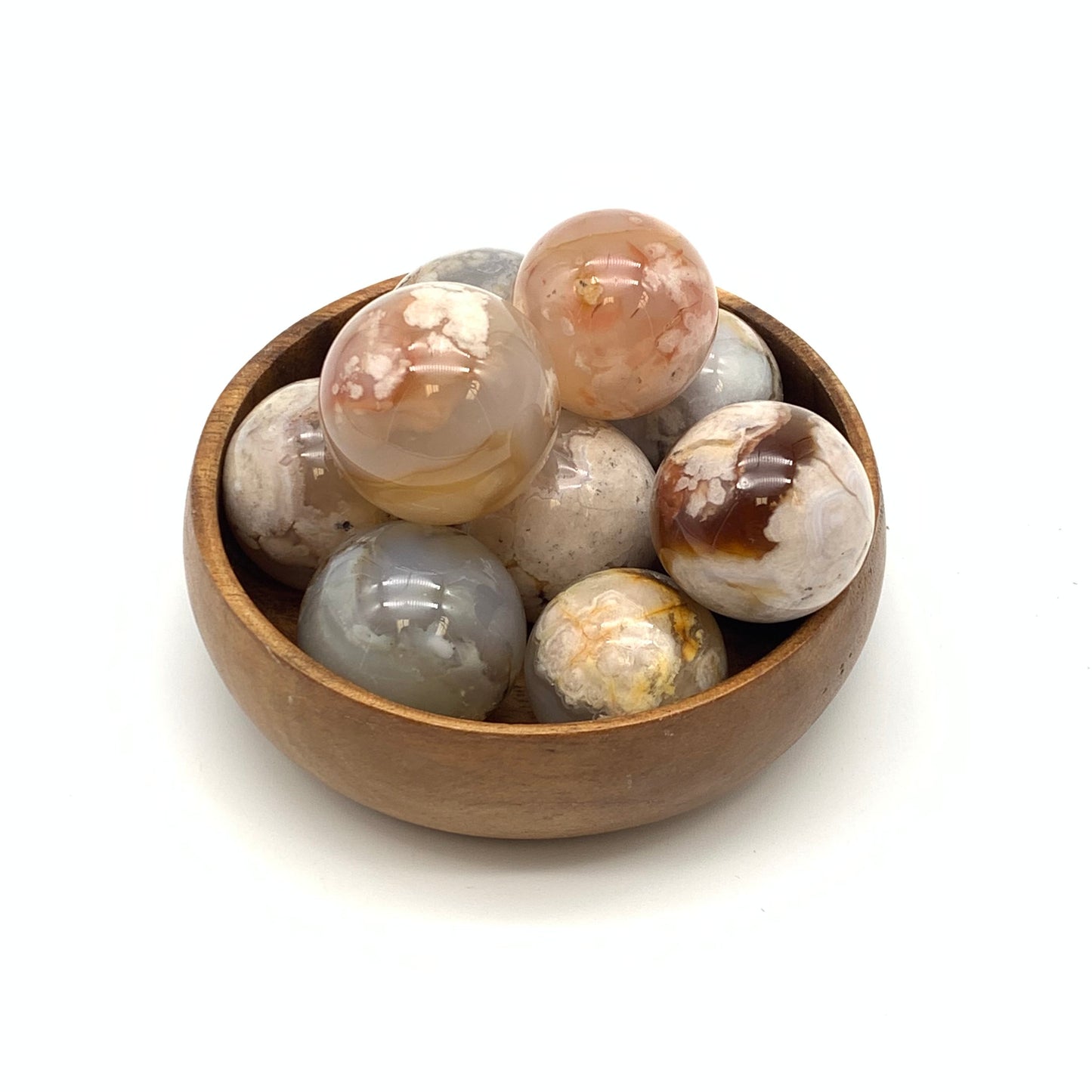 Flower Blossom Agate Jasper Spheres - Available in 2 Sizes