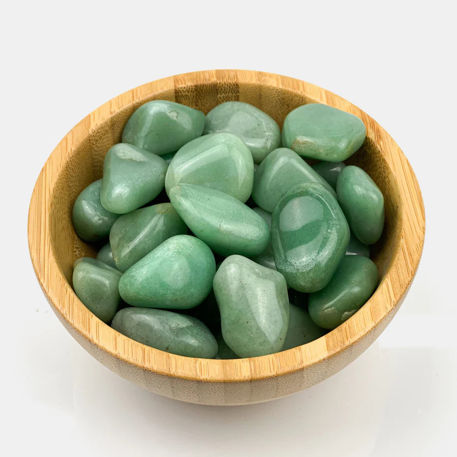 Green Aventurine, Tumbled Stone - Prosperity, Courage, Leadership & Luck! - 1.5"