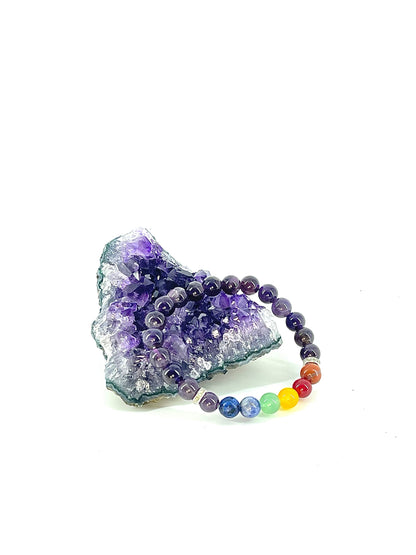 Amethyst Bracelet - With additional 7 Chakra Crystals Stones Crystal Shop