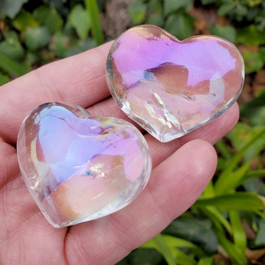 Angel Aura Heart Shaped Quartz Crystal Stones Crystal Shop