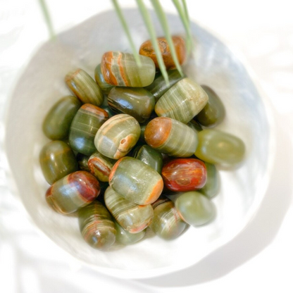 Banded Green Onyx Tumbled Stones Stones Crystal Shop