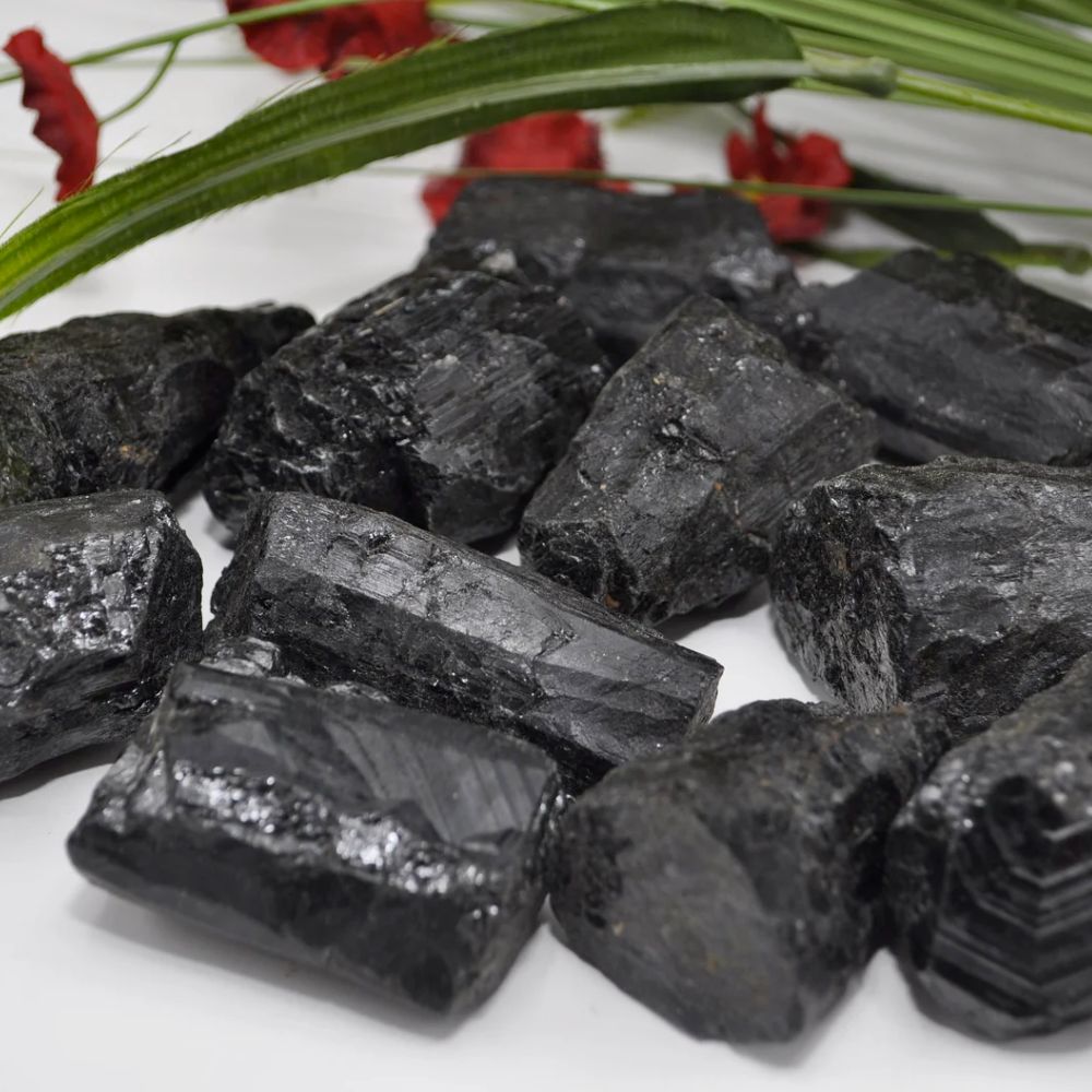 Black Tourmaline Crystal Raw Tourmaline Stone Stones Crystal Shop