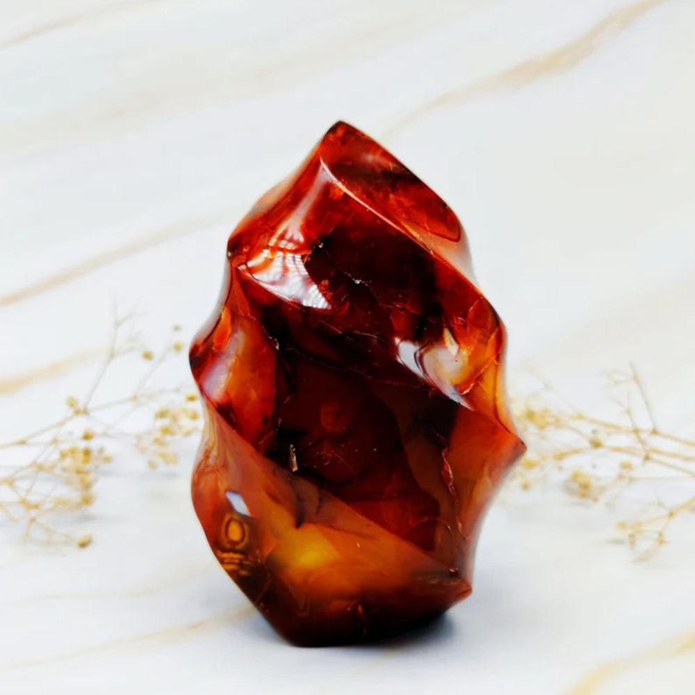 Carnelian Flamed Tip Tower Stones Crystal Shop