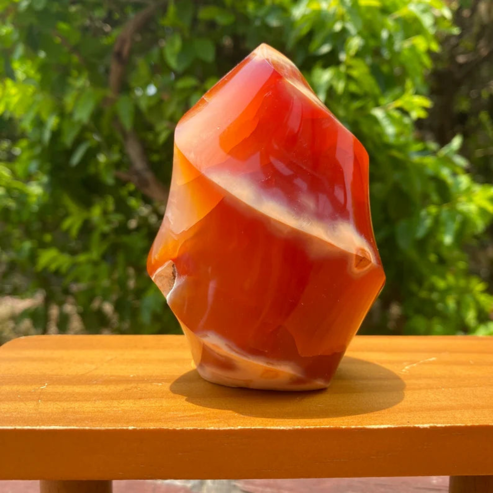 Carnelian Flamed Tip Tower Stones Crystal Shop