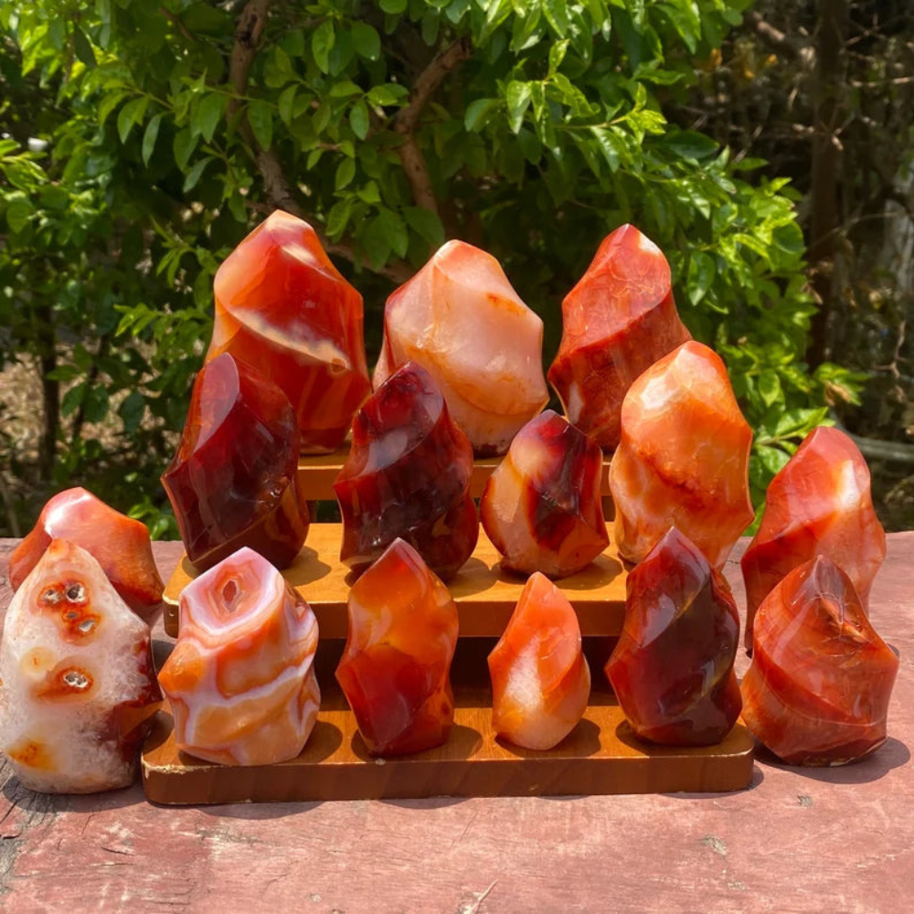 Carnelian Flamed Tip Tower Stones Crystal Shop