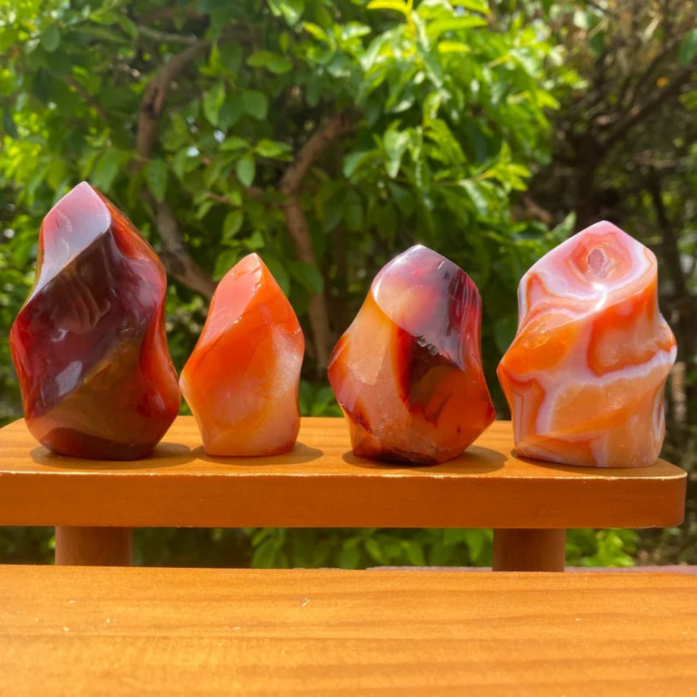 Carnelian Flamed Tip Tower Stones Crystal Shop