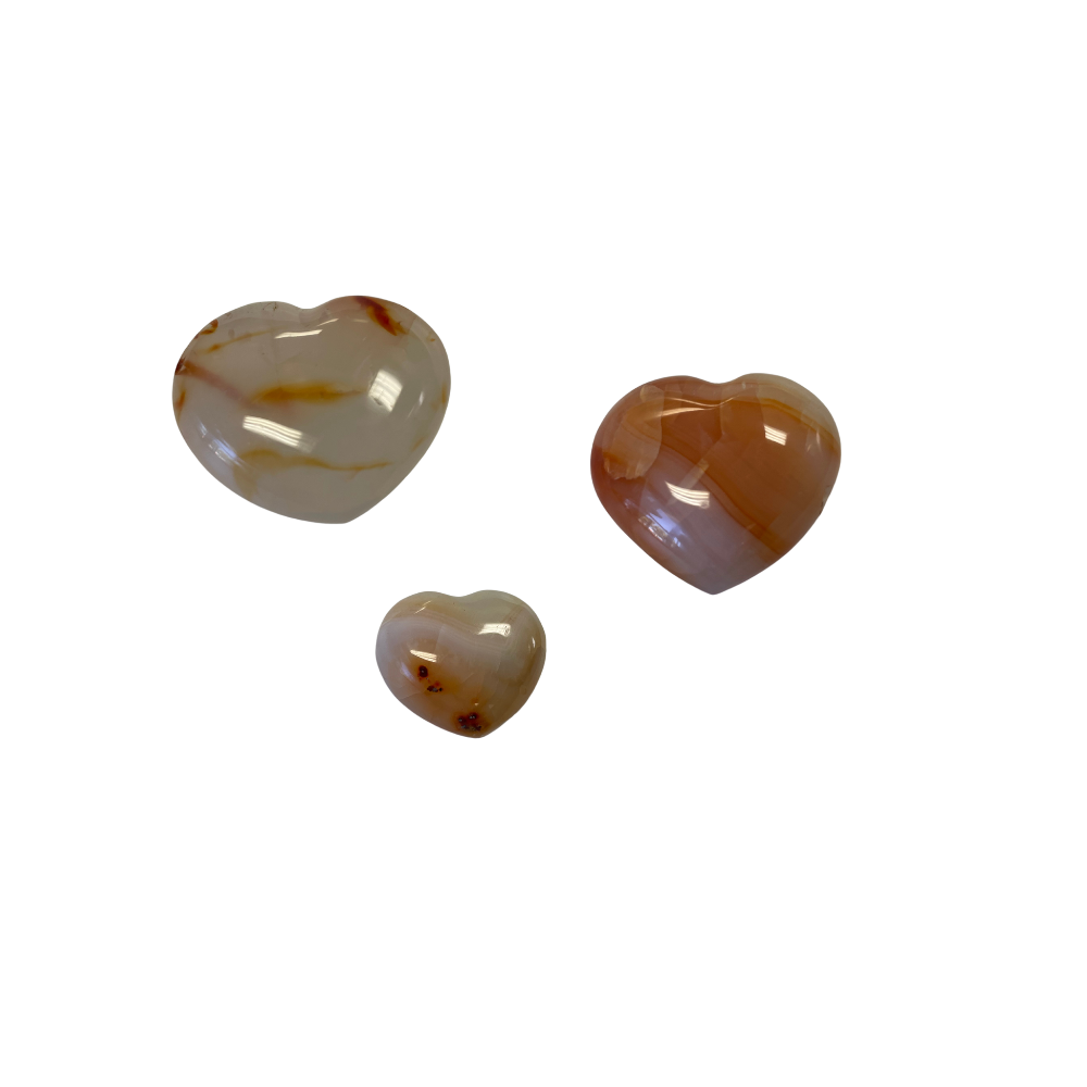 Carnelian Heart Shaped Hand Polished Crystal Stones Crystal Shop