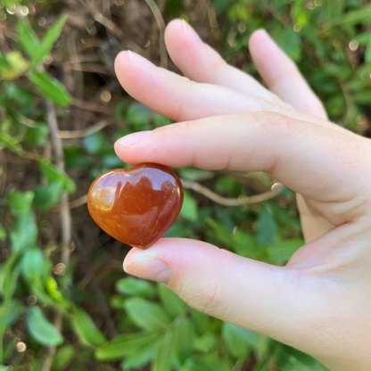 Carnelian Heart Shaped Hand Polished Crystal Stones Crystal Shop