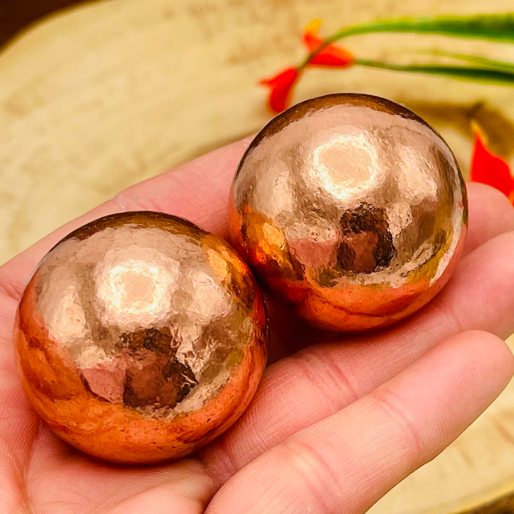 Top Quality 2 Inch Copper Sphere 100 Natural Copper Energizes All Chakras Stones Crystal Shop