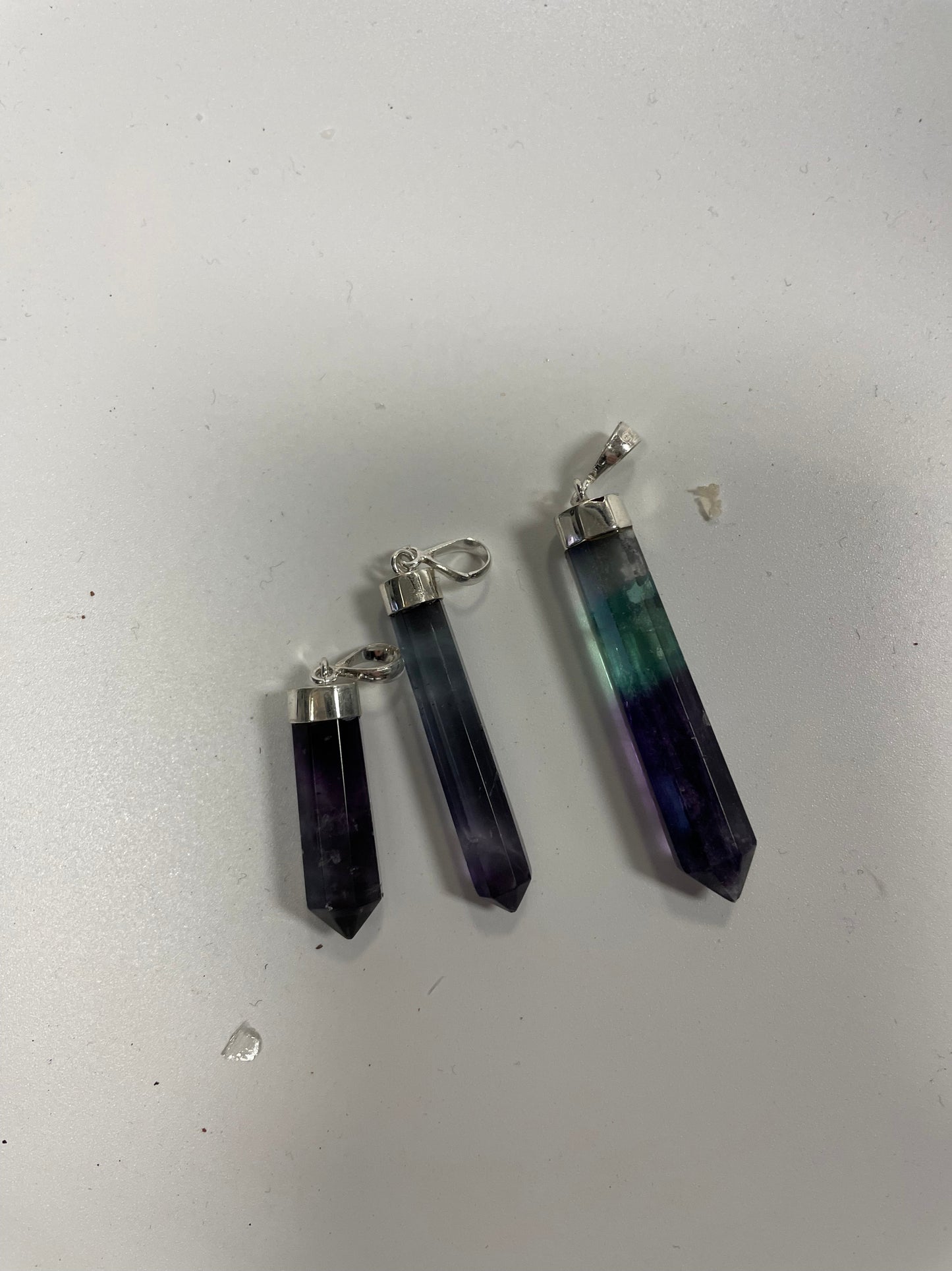 Fluorite Necklace, Gemstone Necklace, Rainbow Fluorite Stones Crystal Shop