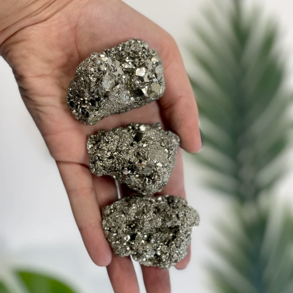 Grade A+ Pyrite Clusters from Peru Stones Crystal Shop