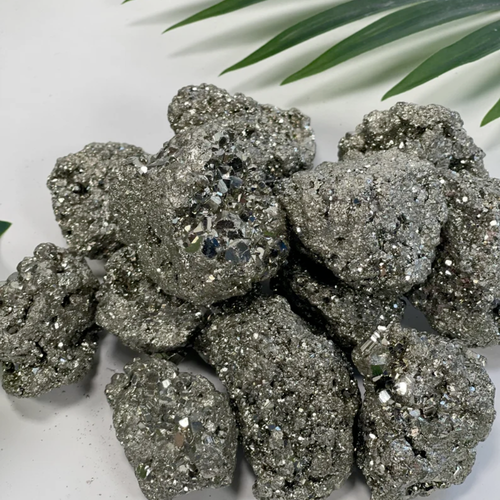 Grade A+ Pyrite Clusters from Peru Stones Crystal Shop