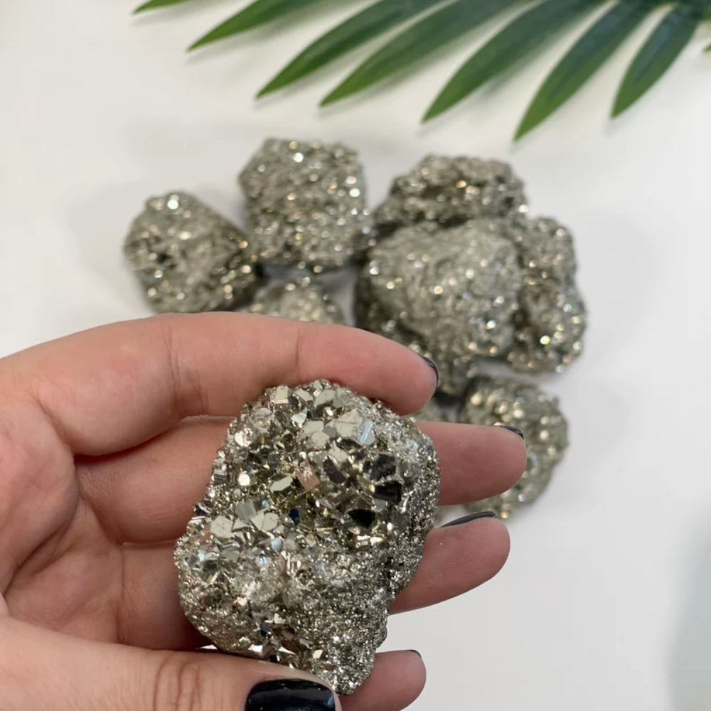 Grade A+ Pyrite Clusters from Peru Stones Crystal Shop