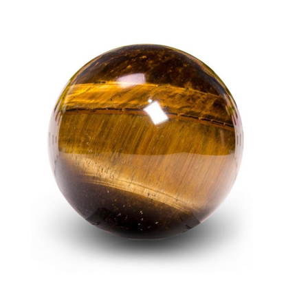 Hand Polished Tiger Eye Spheres - Free Stand Included! Stones Crystal Shop