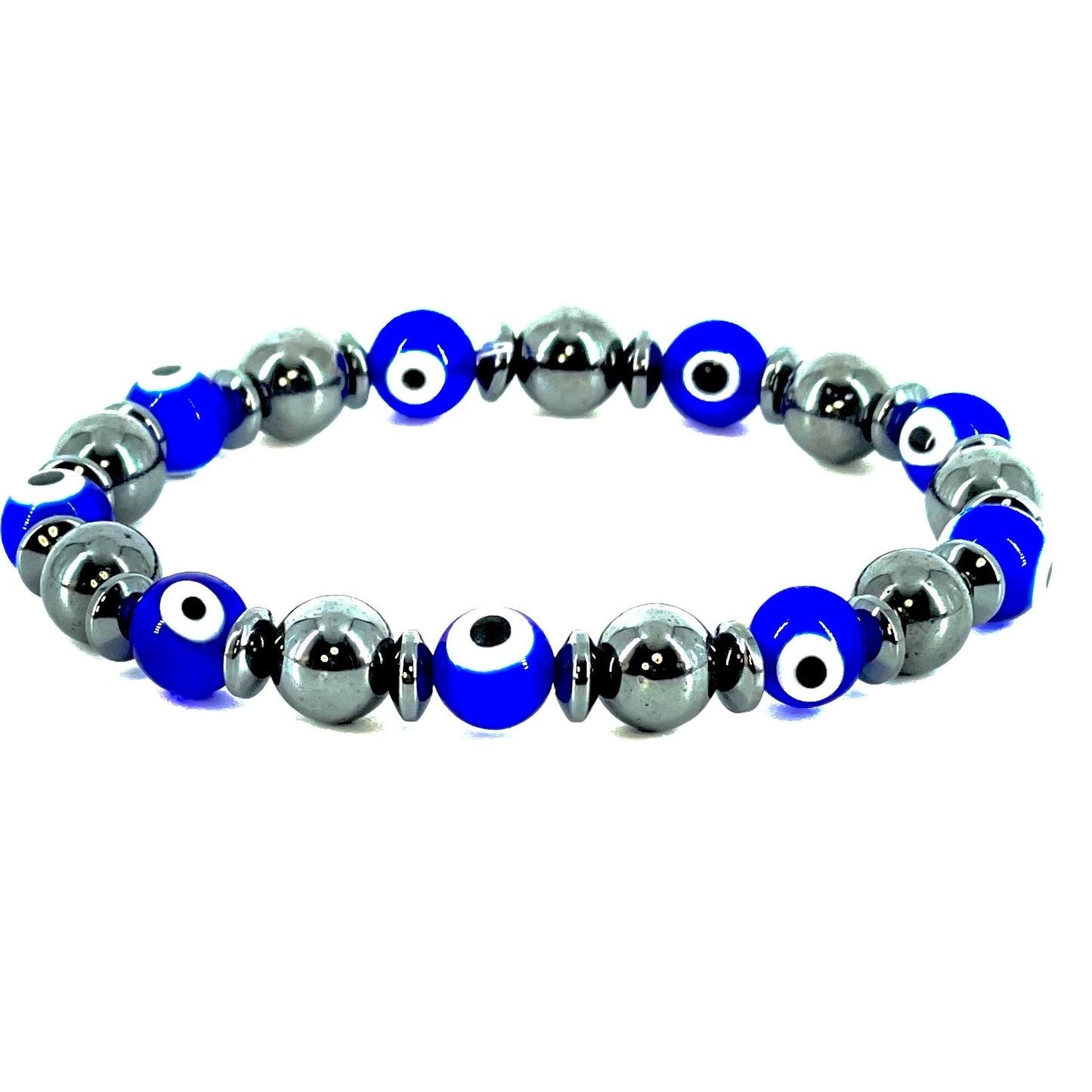 Hematite with Evil Eye Bracelet Stones Crystal Shop