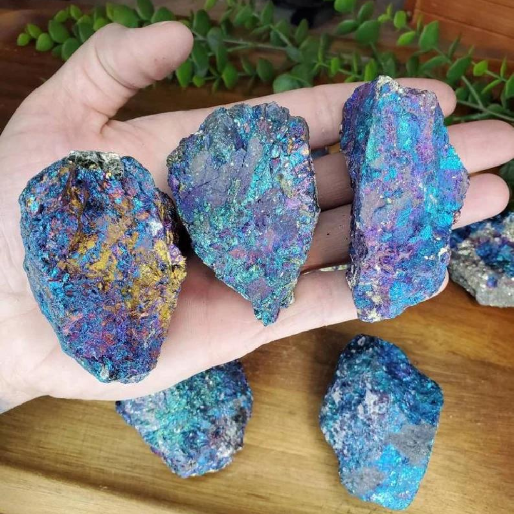 Natural Chalcopyrite stone ~ Peacock Ore Iridescent Crystal Stones Crystal Shop