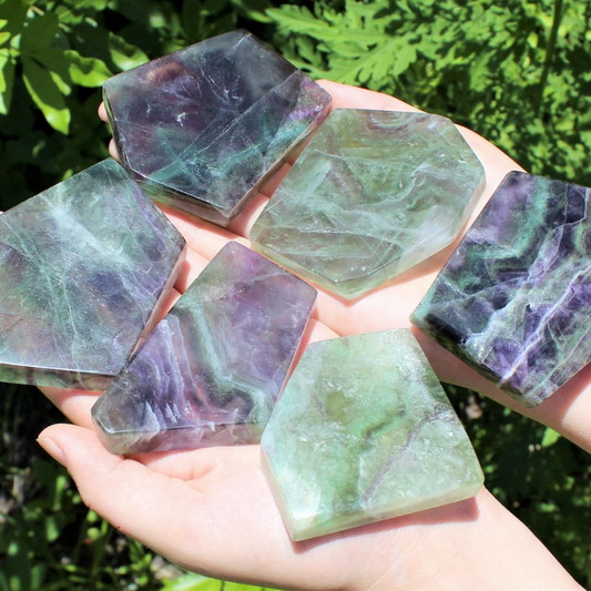Natural Fluorite Slabs Slices Stones Crystal Shop