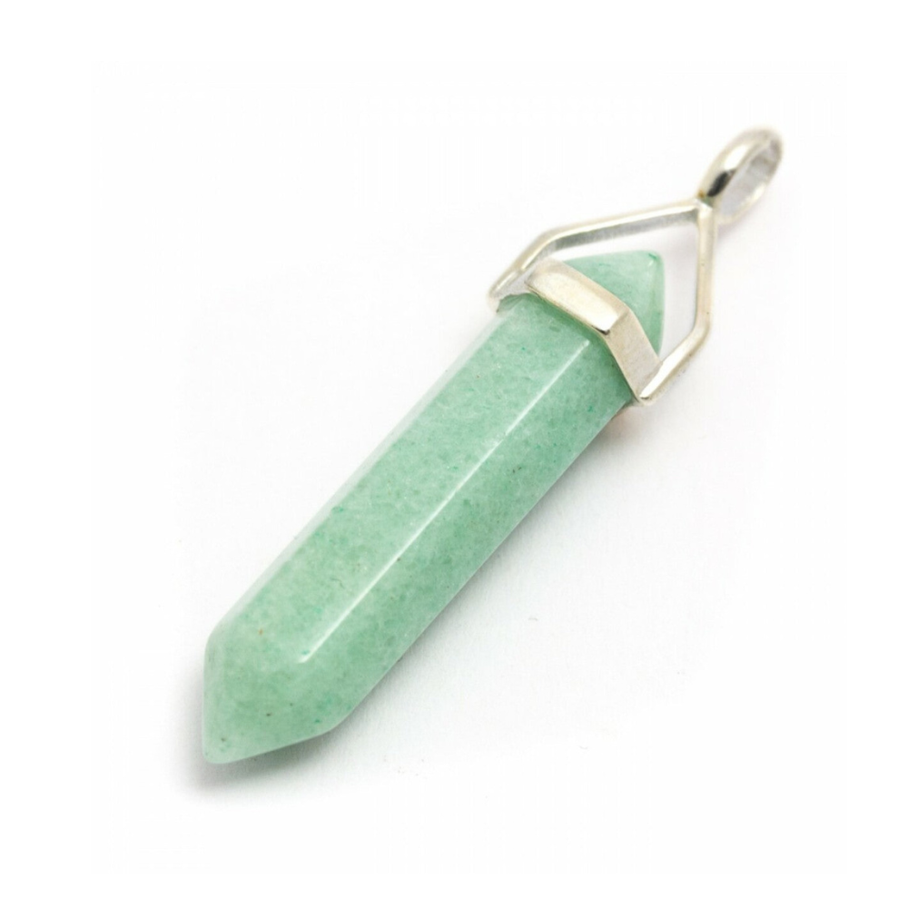 Natural Green Aventurine Pendant Point Necklace Stones Crystal Shop