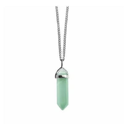 Natural Green Aventurine Pendant Point Necklace Stones Crystal Shop