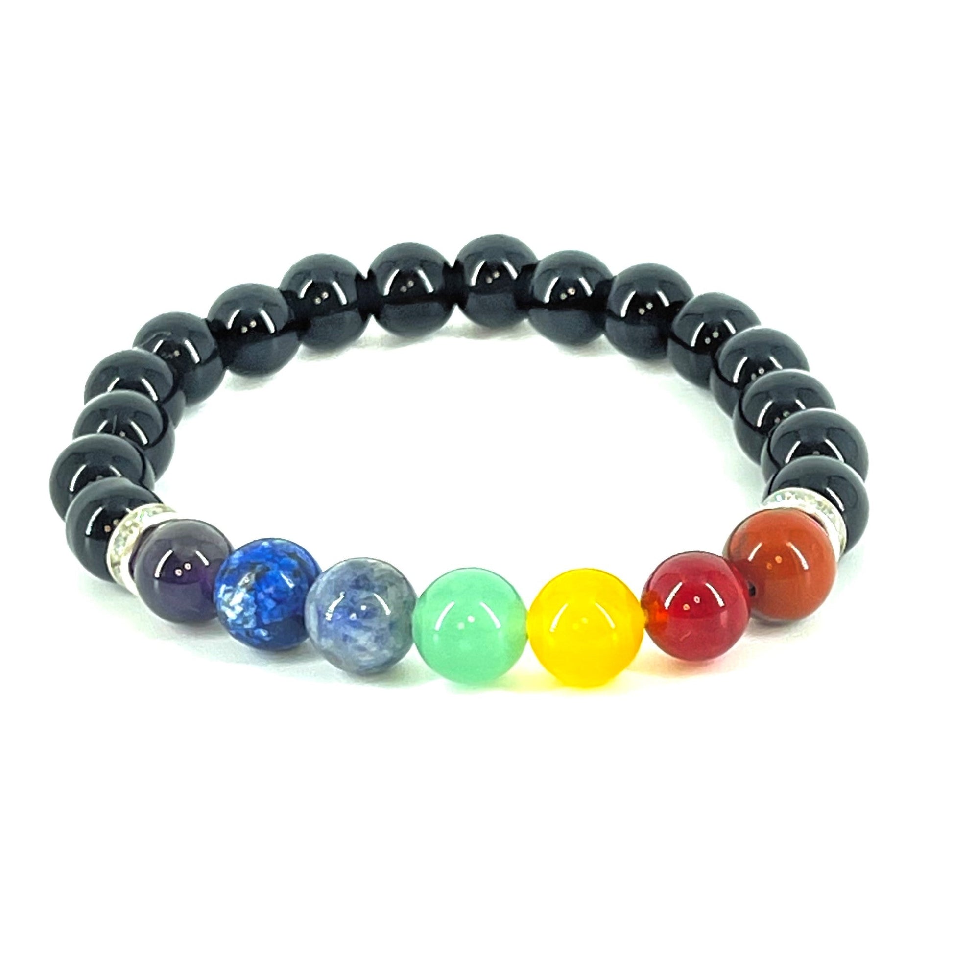 Natural Obsidian Beads with Chakra Crystal Stones Bracelet Stones Crystal Shop