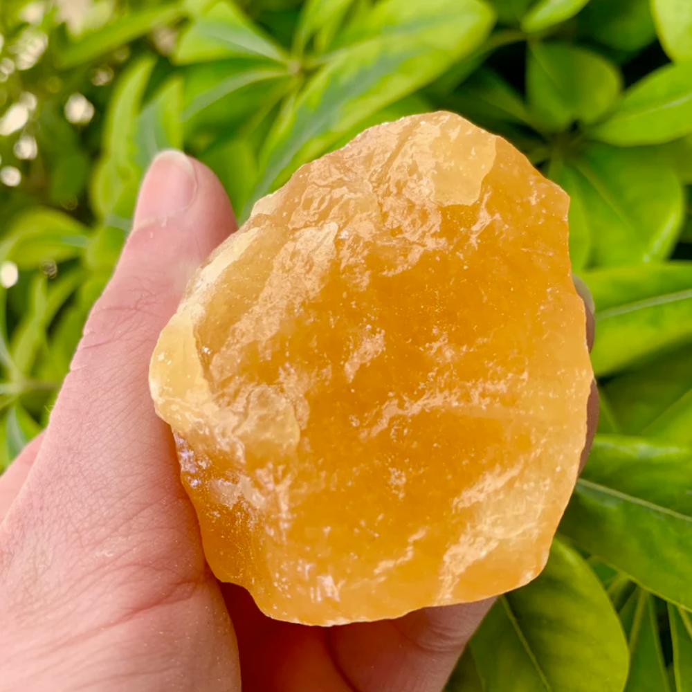 One Natural Orange Calcite Chunk Stones Crystal Shop