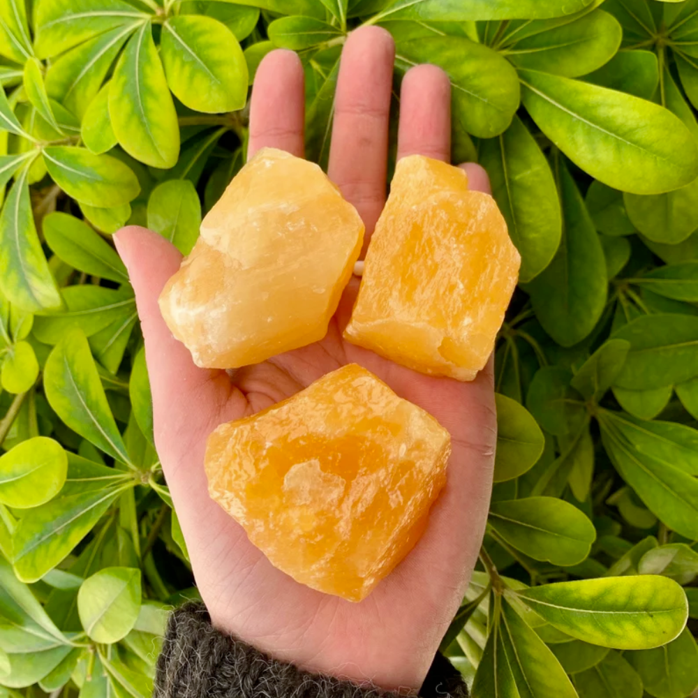 One Natural Orange Calcite Chunk Stones Crystal Shop