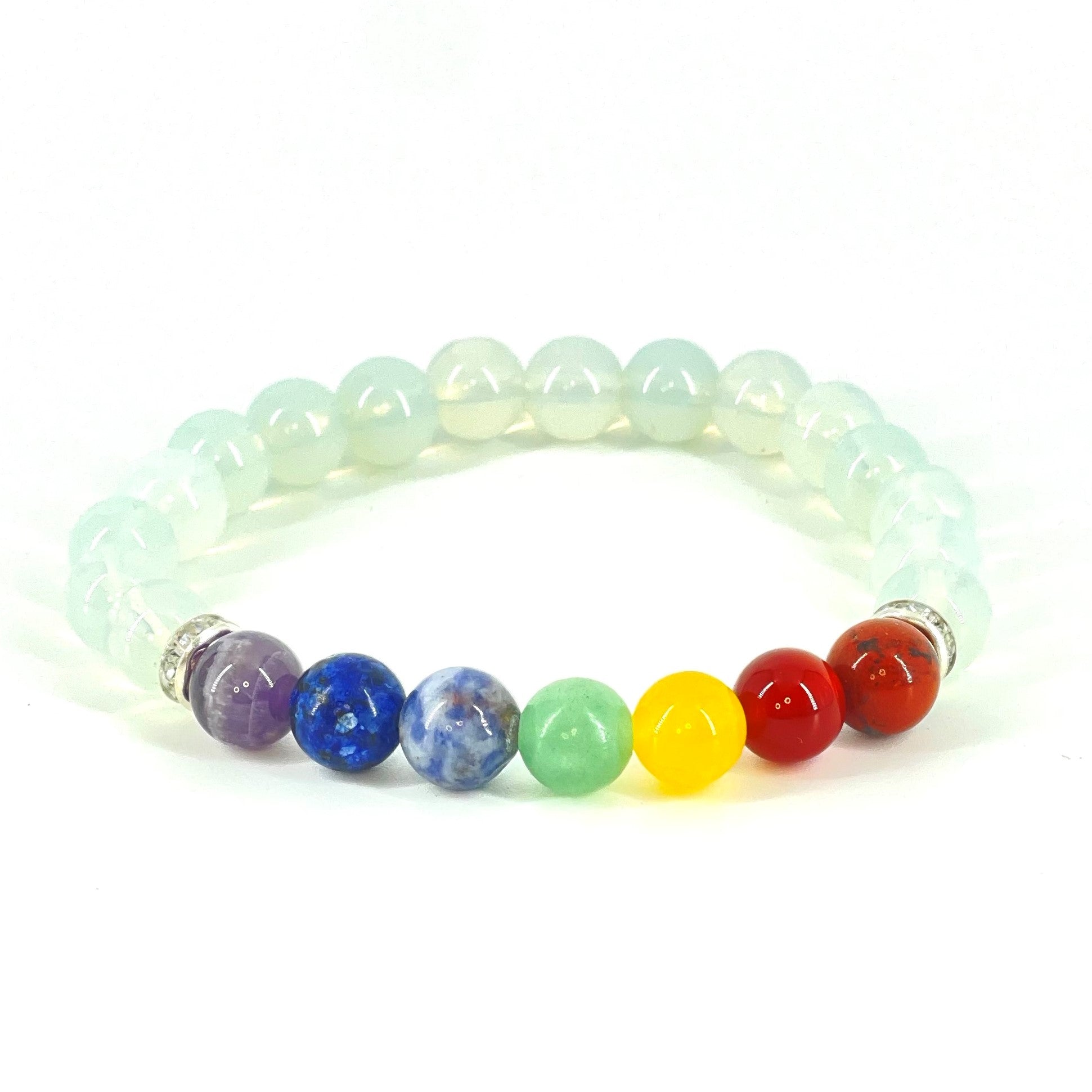 Opalite with 7 Chakra Crystal Stones Bracelet Stones Crystal Shop