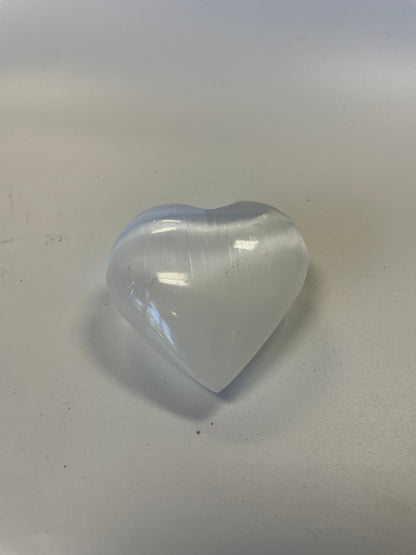 Polished Selenite Heart Stones Crystal Shop