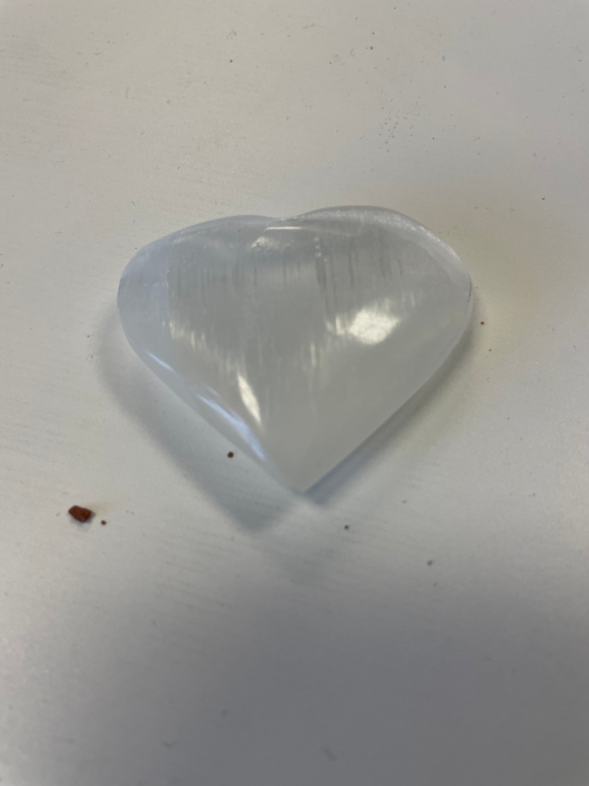 Polished Selenite Heart Stones Crystal Shop